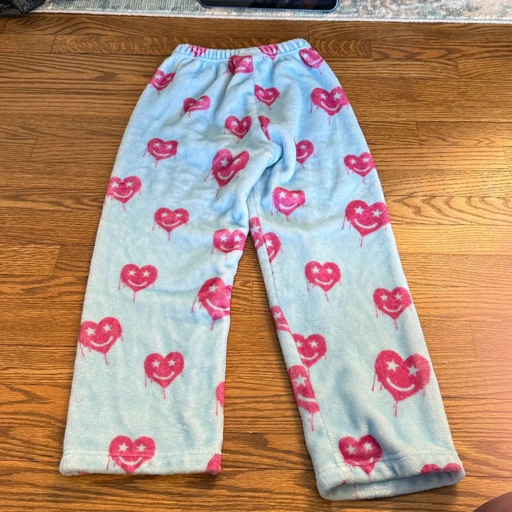Heartbreaker Blue Pajama Pants with Pink Heart Pattern Size 6